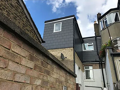 Loft extension from ground level.